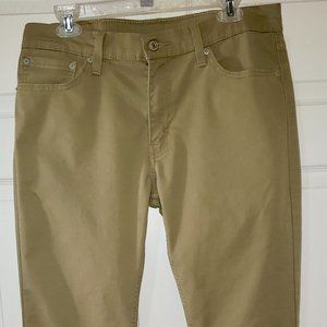 Levi 511 Slim Fit Pants Khaki (33X32)